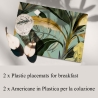 Set 2 tovagliette americane design botanico 42x30o 42x30 Foresta Verde Vendita