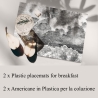 Set 2 tovagliette americane eleganti per colazione stile vintage Nuvole Vendita