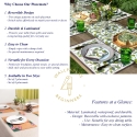 Set 2 tovagliette americane lavabili stile naturale Royal Garden Offerta