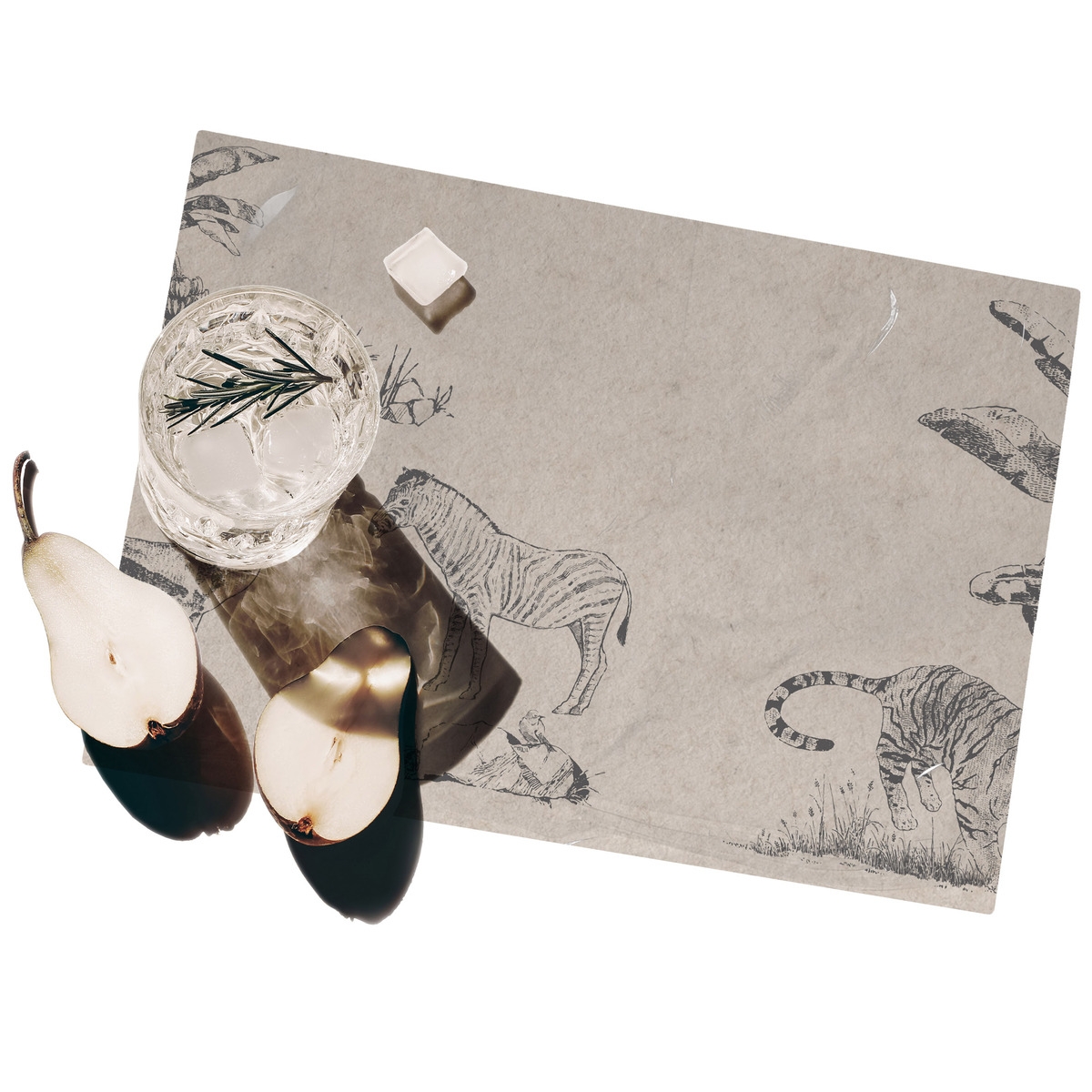 Set 2 tovagliette americane da colazione stile vintage naturale Savana Promozione