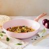 Padella 28cm antiaderente wok effetto granito rosa Bisetti Stonerose Vendita