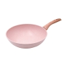 Padella 28cm antiaderente wok effetto granito rosa Bisetti Stonerose Promozione