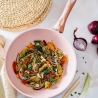 Padella 28cm antiaderente wok effetto granito rosa Bisetti Stonerose Offerta
