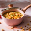 Casseruola 18cm in alluminio con coperchio granito rosa Bisetti Stonerose Offerta