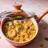 Batteria di pentole 6 pezzi padella bistecchiera granito rosa Stonerose Sconti
