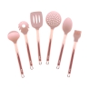 Set 6 utensili da cucina in metallo rosa e silicone Bisetti Stonerose Offerta