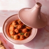 Pentola tajine antiaderente in ceramica rosa 26cm Bisetti Stonerose Vendita