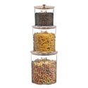 Set 3 barattoli da cucina impilabili salvaspazio salvafreschezza Stonerose Offerta