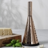 Grattugia manuale a cono in acciaio inox rosa a 3 lame Stonerose Vendita