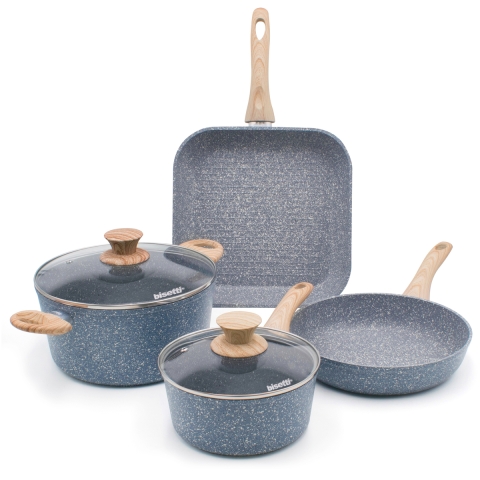 Batteria 6 pentole padella bistecchiera antiaderenti Pierre Gourmet Promozione