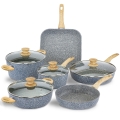 Set 10 pezzi pentole padelle in alluminio antiaderenti Pierre Gourmet Promozione