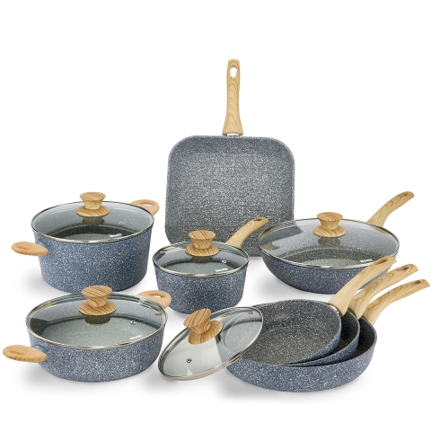 Set di 13 pezzi pentole e padelle in alluminio antiaderente Pierre Gourmet Promozione