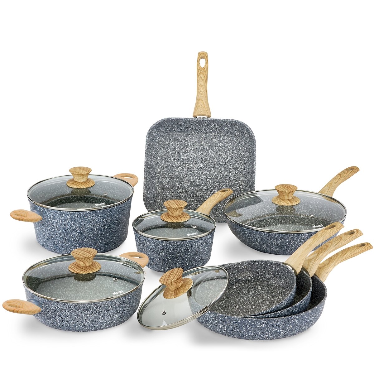Set di 13 pezzi pentole e padelle in alluminio antiaderente Pierre Gourmet Promozione Set di 13 pezzi pentole e padelle in alluminio antiaderente Pierre Gourmet Promozione