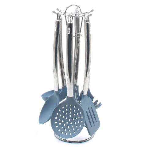 Set 6 utensili accessori cucina in silicone con supporto Pierre Gourmet Promozione