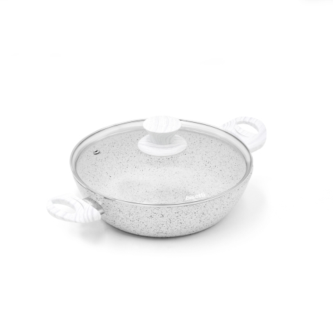 Tegame pentola in alluminio antiaderente 24cm Bisetti Stonewhite Promozione