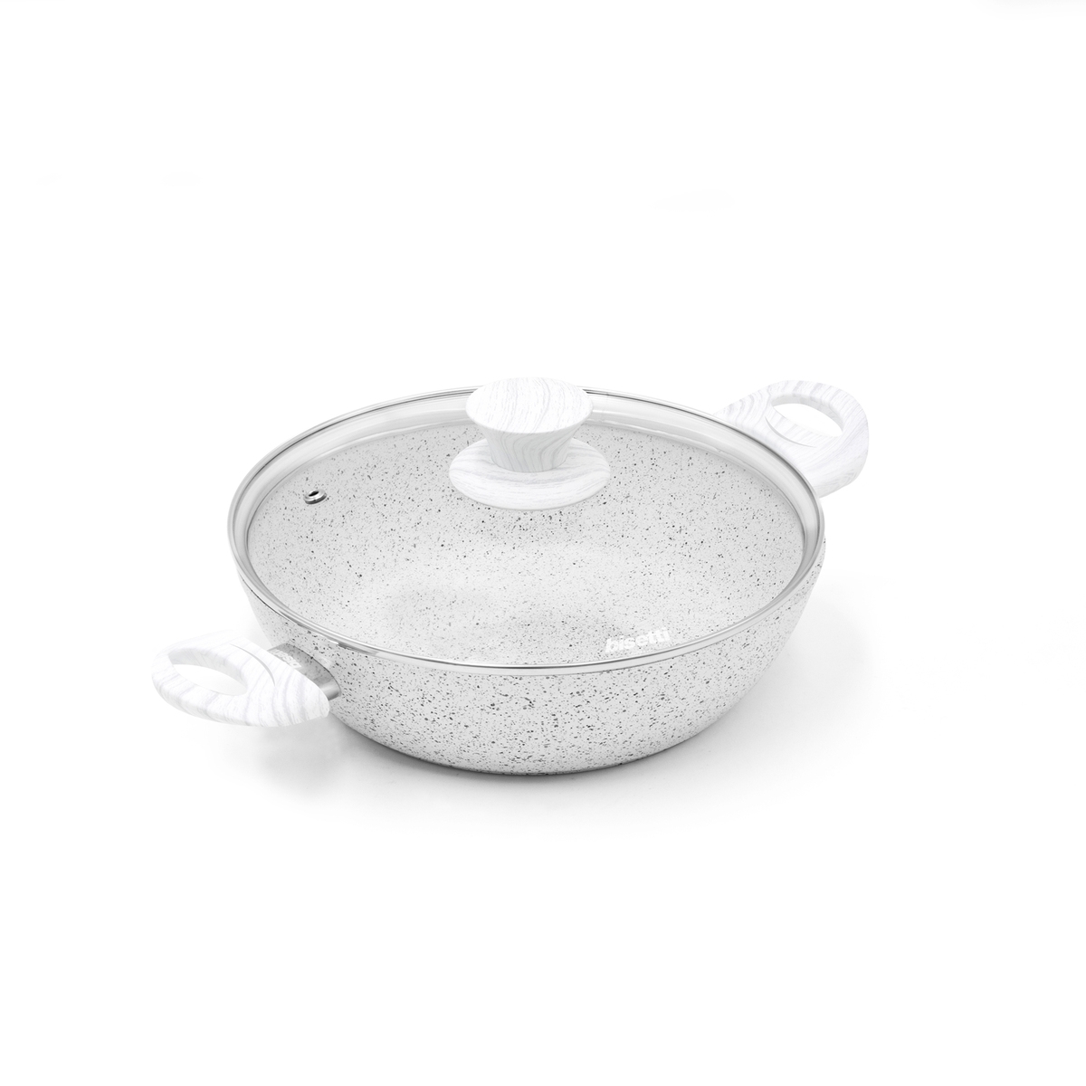 Tegame pentola in alluminio antiaderente 24cm Bisetti Stonewhite Promozione