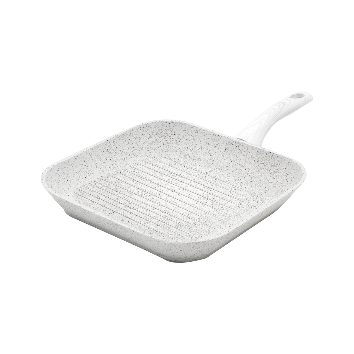 Bistecchiera antiaderente 28x28cm con manico legno bianco Stonewhite Promozione