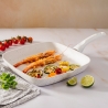 Bistecchiera antiaderente 28x28cm con manico legno bianco Stonewhite Offerta