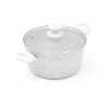 Batteria 6 pezzi padelle bistecchiera in alluminio antiaderente Stonewhite Saldi