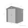 Casetta porta attrezzi in polipropilene da giardino 192x190x219cm Bracciano Scelta