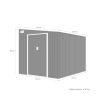 Casetta in metallo per giardino porta attrezzi 214x257x193cm Ostuni Scelta