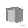 Casetta box attrezzi da giardino in polipropilene 238x191x215cm Bolsena Scelta