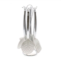 Set 6 utensili cucina accessori in silicone supporto metallo Stonewhite Promozione