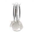 Set 6 utensili cucina accessori in silicone supporto metallo Stonewhite Promozione