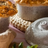 Set 2 cocotte pentola da forno in ceramica stoneware Bisetti Stonewhite Stock