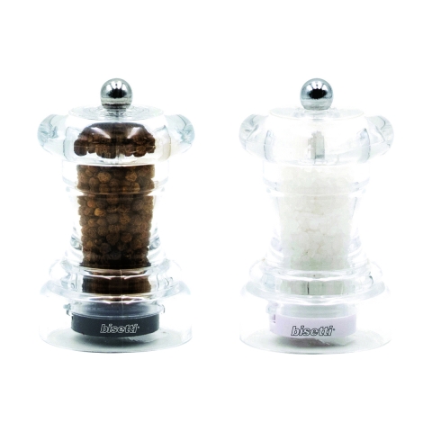 Set macina sale pepe trasparente manuale 10cm Bisetti Promozione