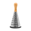 Grattugia manuale in acciaio inox a cono 3 lame manico in legno Bisetti Promozione