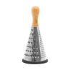 Grattugia manuale in acciaio inox a cono 3 lame manico in legno Bisetti Promozione