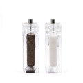 Set macina sale pepe manuale design moderno trasparente 14,5cm Bisetti Promozione