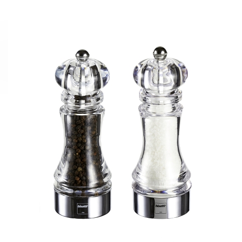  Macina sale e pepe trasparenti tavola cucina 17,5cm Bisetti Stonewhite Promozione