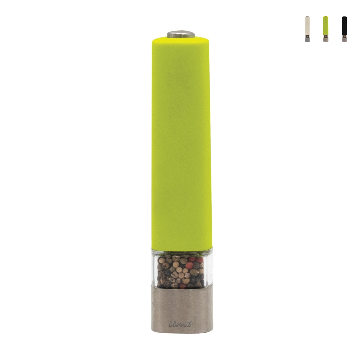 Macina sale e pepe elettrico design trasparente 20cm Bisetti Promozione Macina sale e pepe elettrico design trasparente 20cm Bisetti Promozione
