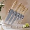 Set 5 coltelli in acciaio inox con ceppo trasparente Pierre Gourmet Vendita