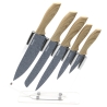 Set 5 coltelli in acciaio inox con ceppo trasparente Pierre Gourmet Saldi