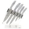 Set 5 coltelli cucina in acciaio inox con ceppo trasparente Stonewhite Offerta