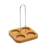 Set macina pepe e sale spezie 4 pezzi con base in legno faggio Bisetti Vendita