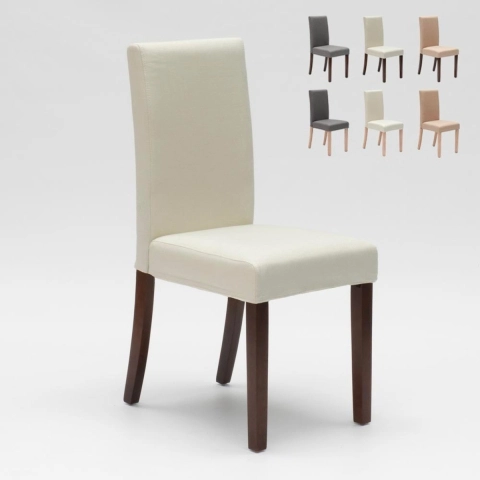 Sedia in legno imbottita stile henriksdal per cucina sala da pranzo Comfort Promozione