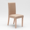Sedia in legno imbottita stile henriksdal per cucina sala da pranzo Comfort 