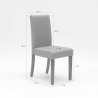 Sedia in legno imbottita stile henriksdal per cucina sala da pranzo Comfort 