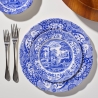 Set 4 piatti piani in terracotta stile inglese 27x27x2cm Blue Italian Vendita