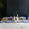 Set 4 piatti piani in terracotta stile inglese 27x27x2cm Blue Italian Sconti