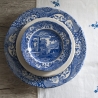 Set 4 piatti piccoli in terracotta stile inglese 19x19x2cm Blue Italian Vendita