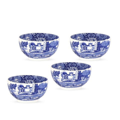 Set 4 ciotoline in terracotta decorate in stile inglese Blue Italian Promozione
