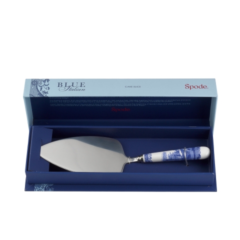 Paletta per dolci in acciaio e ceramica stile inglese Blue Italian Promozione