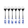 Set 6 cucchiaini da caffè acciaio ceramica stile inglese Blue Italian Promozione
