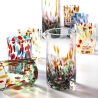 Set 6 bicchieri acqua 10cm in vetro colorato design creativo Banderoles Vendita