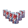 Set 6 bicchieri acqua in vetro colorato design creativo 10cm Banderoles Stock